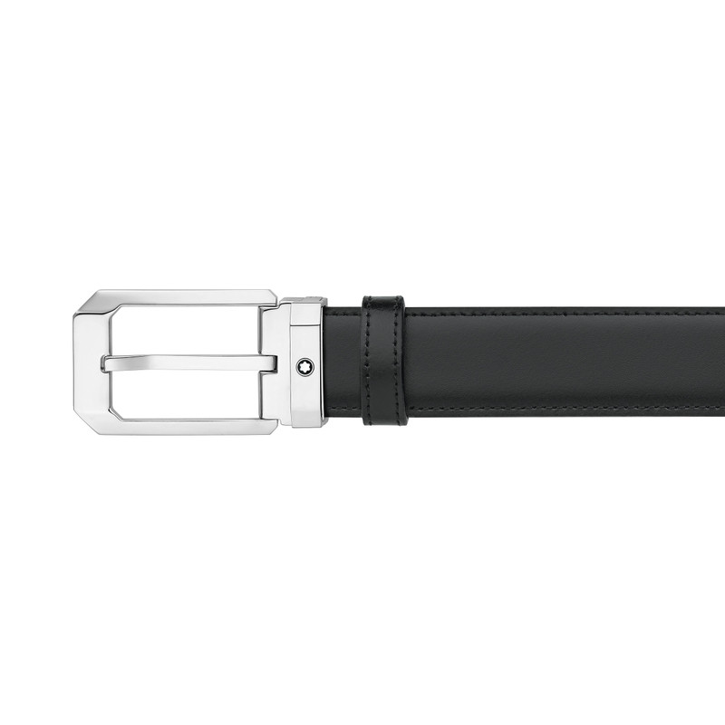 Black/brown 30 mm reversible leather belt 3