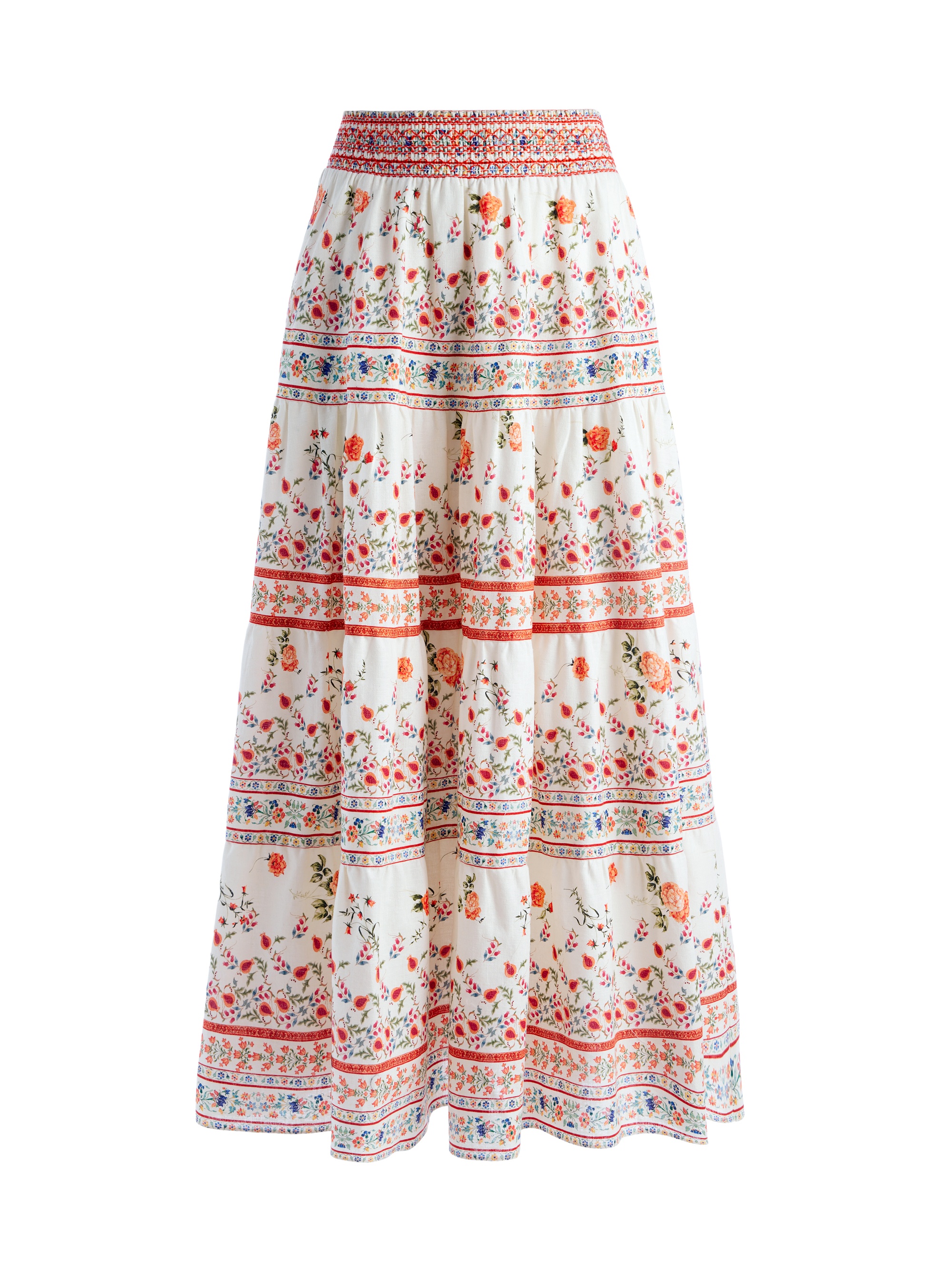 MELONY SMOCKED WAIST BAND SHIRRED SKIRT - 1