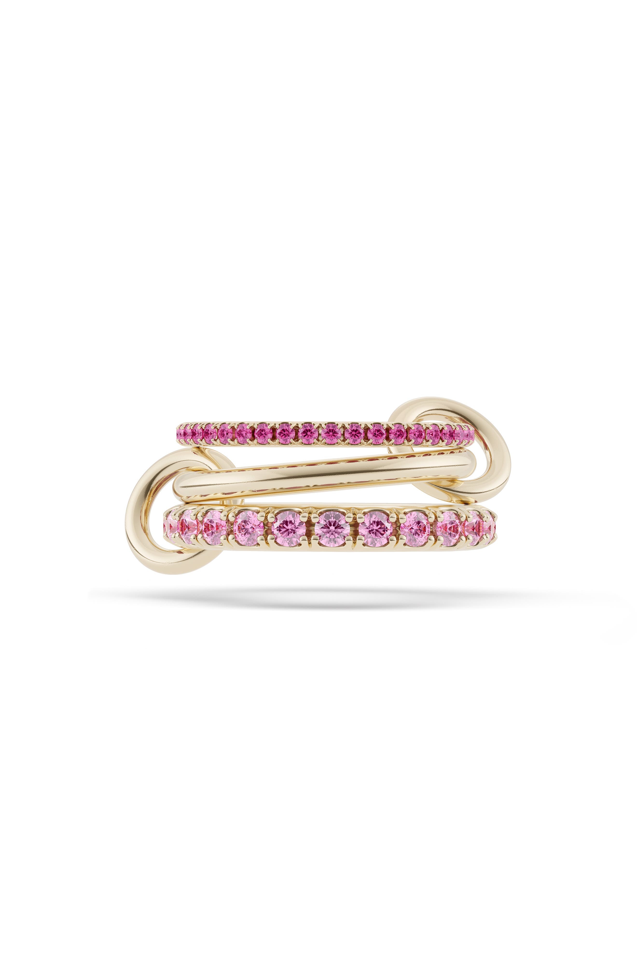 Spinelli Kilcollin Norah Rose Pavé Linked Ring in Yellow Gold at Nordstrom - 1