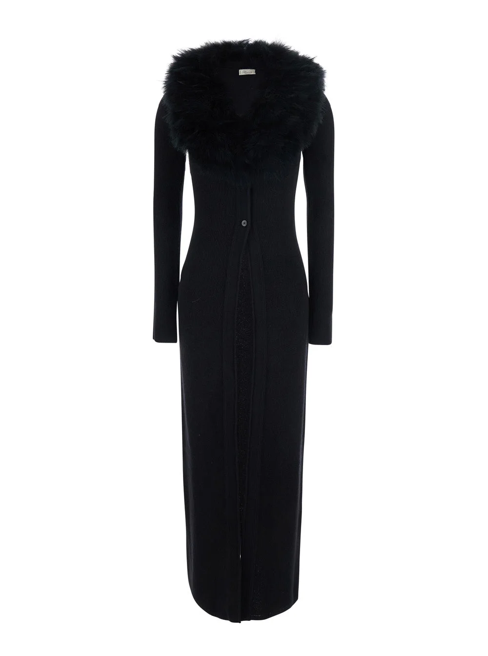 Blumarine Women Knitwear With Collar And Long Sleeves In Black Virgin Wool For Women - 1