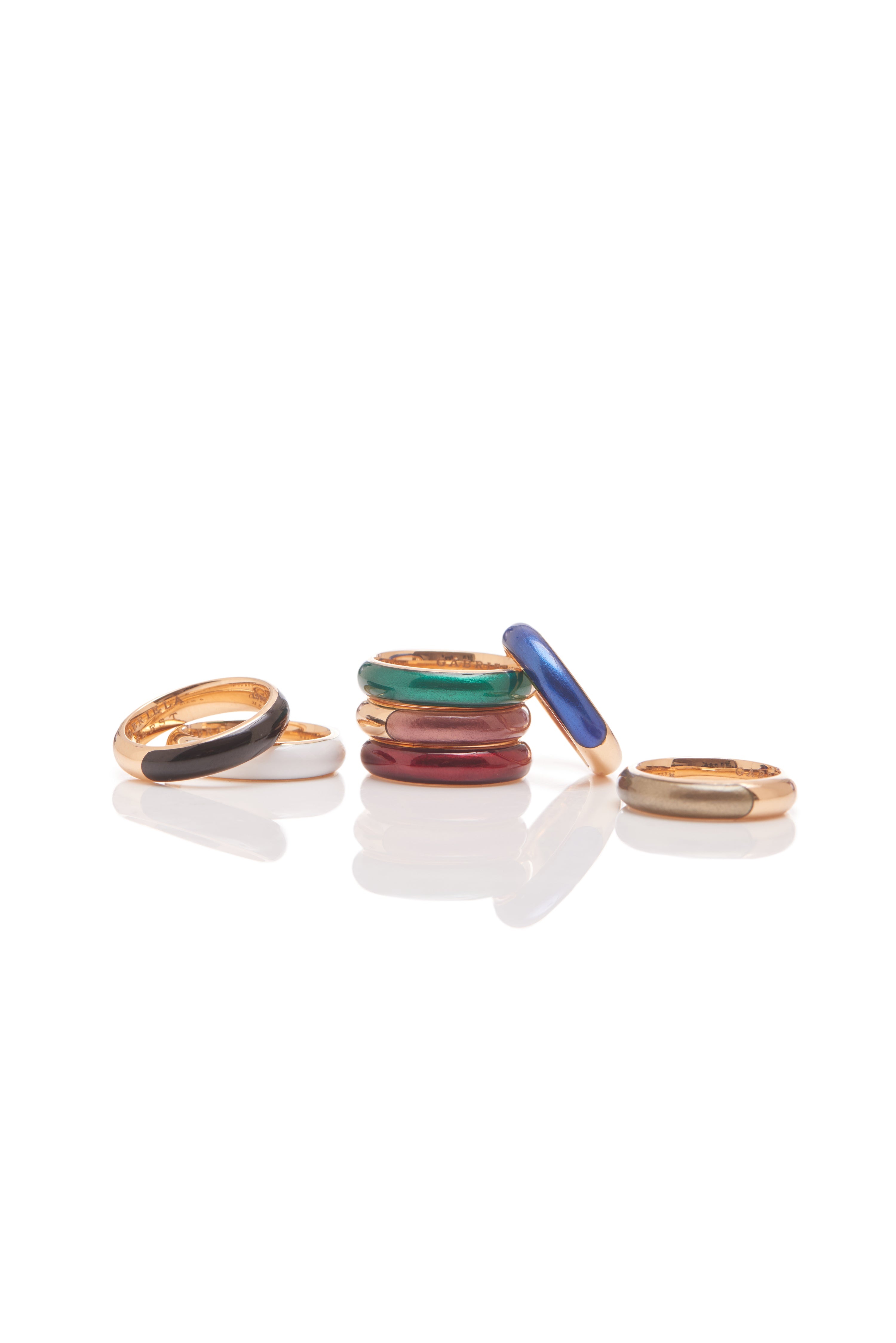 Vitreous Black Enamel & 18K Gold Ring - 5