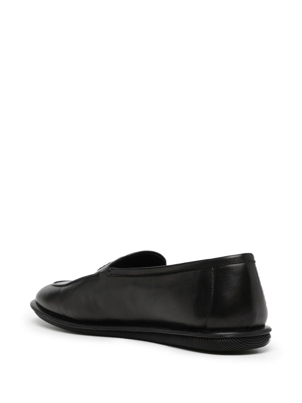 embroidered-logo leather slippers - 3