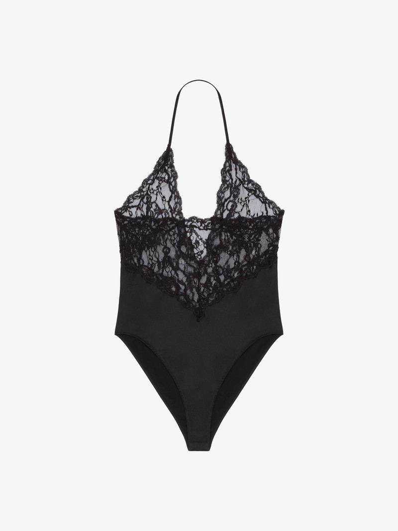 BODYSUIT IN CHANDELIER LACE AND JERSEY - 1