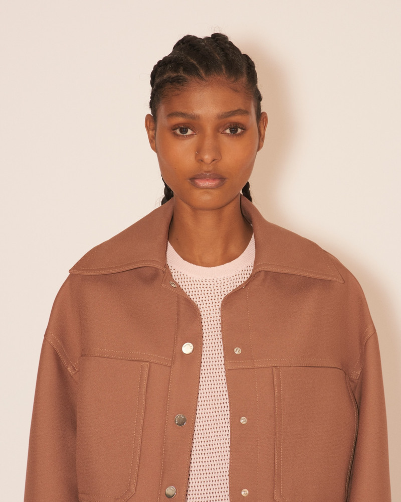 BAMBARI - Slim boxxy denim jacket - Brown 5