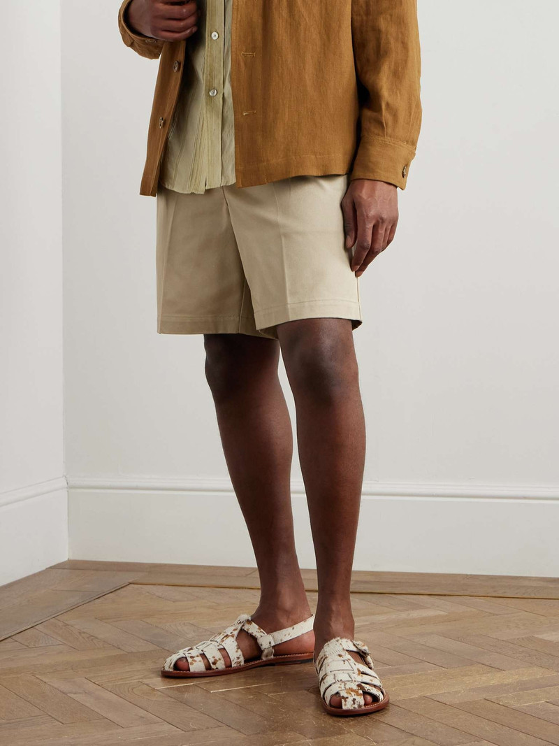 Grenson Quincy Cow-Print Calf Hair Fisherman Sandals outlook