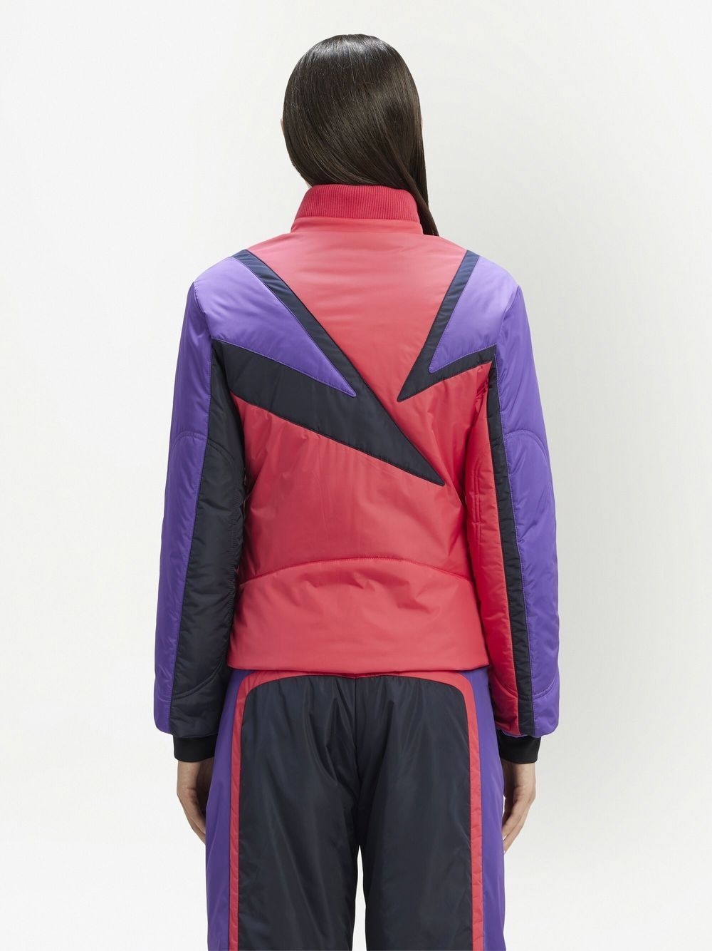 Thunderbolt colour-block ski jacket - 4