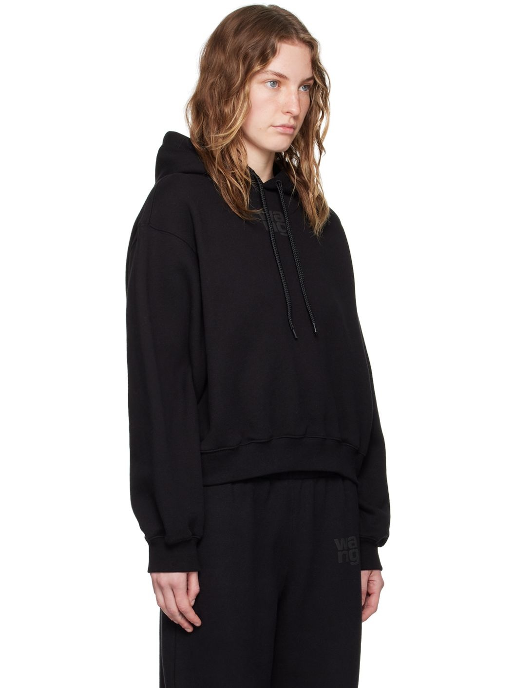 Black Bonded Puff Logo Hoodie - 2