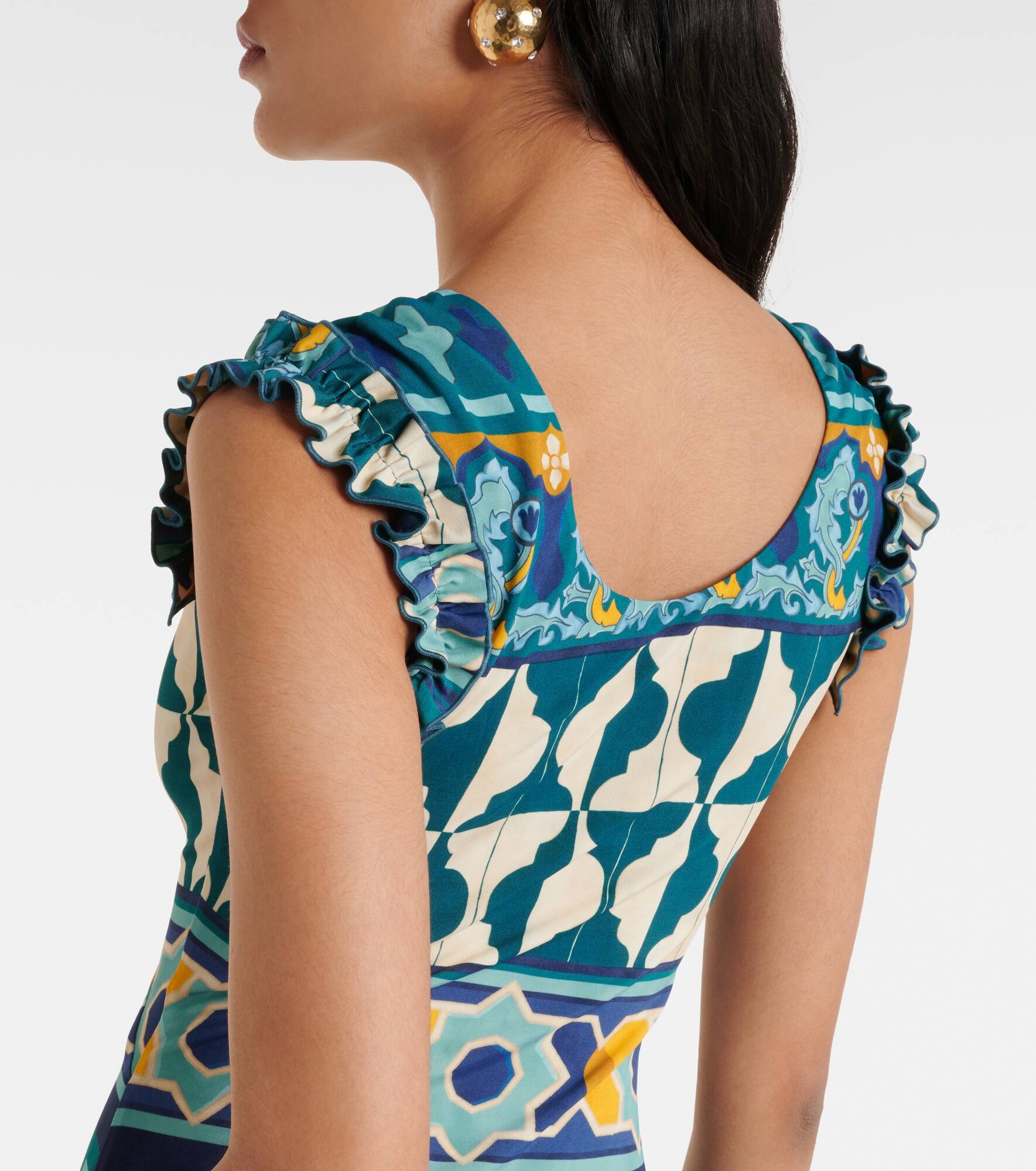 Pimento printed cotton-blend maxi dress - 5