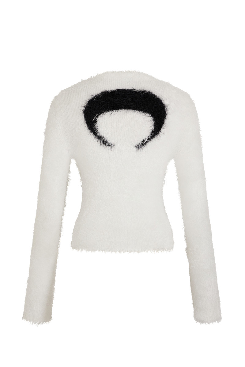 Marine Serre Wild Fluffy Knit Crewneck Pullover outlook