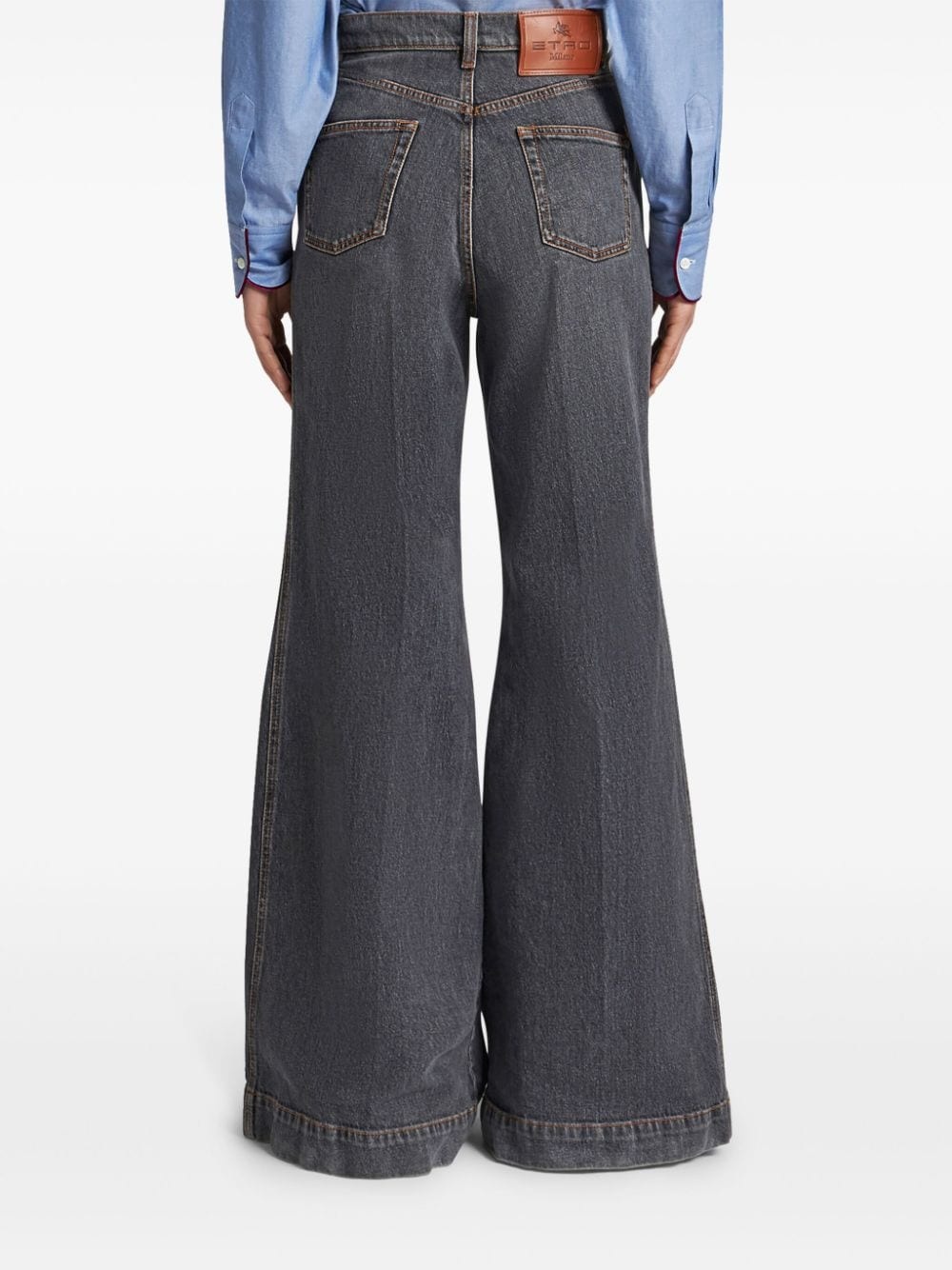 wide-leg flared jeans - 4