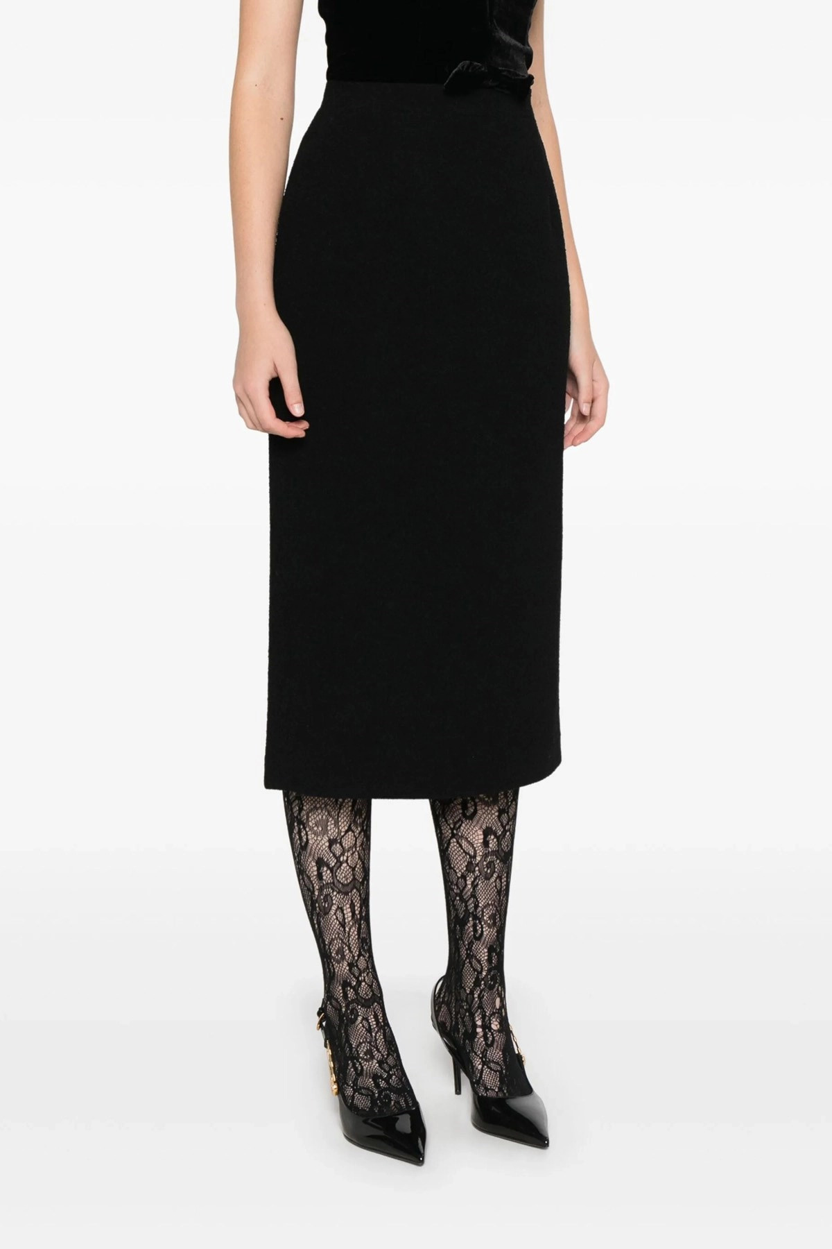 Midi tweed bouclé skirt - 2