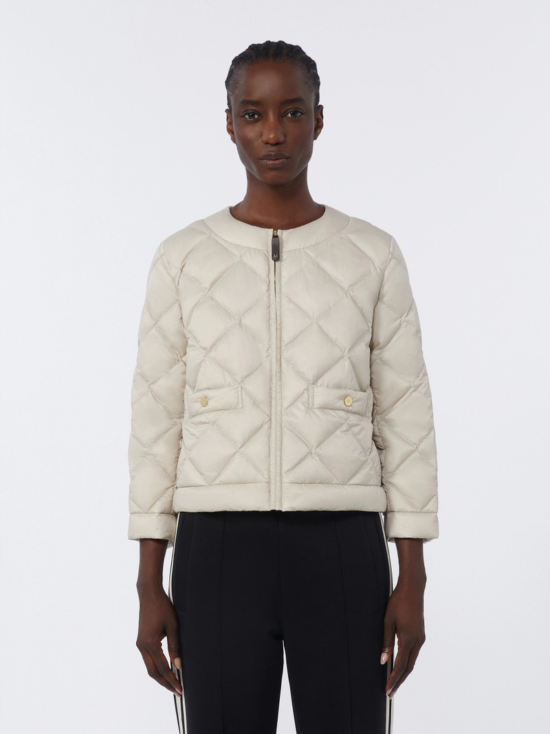 SOFTA Short water-repellent canvas padded jacket - SAND 3