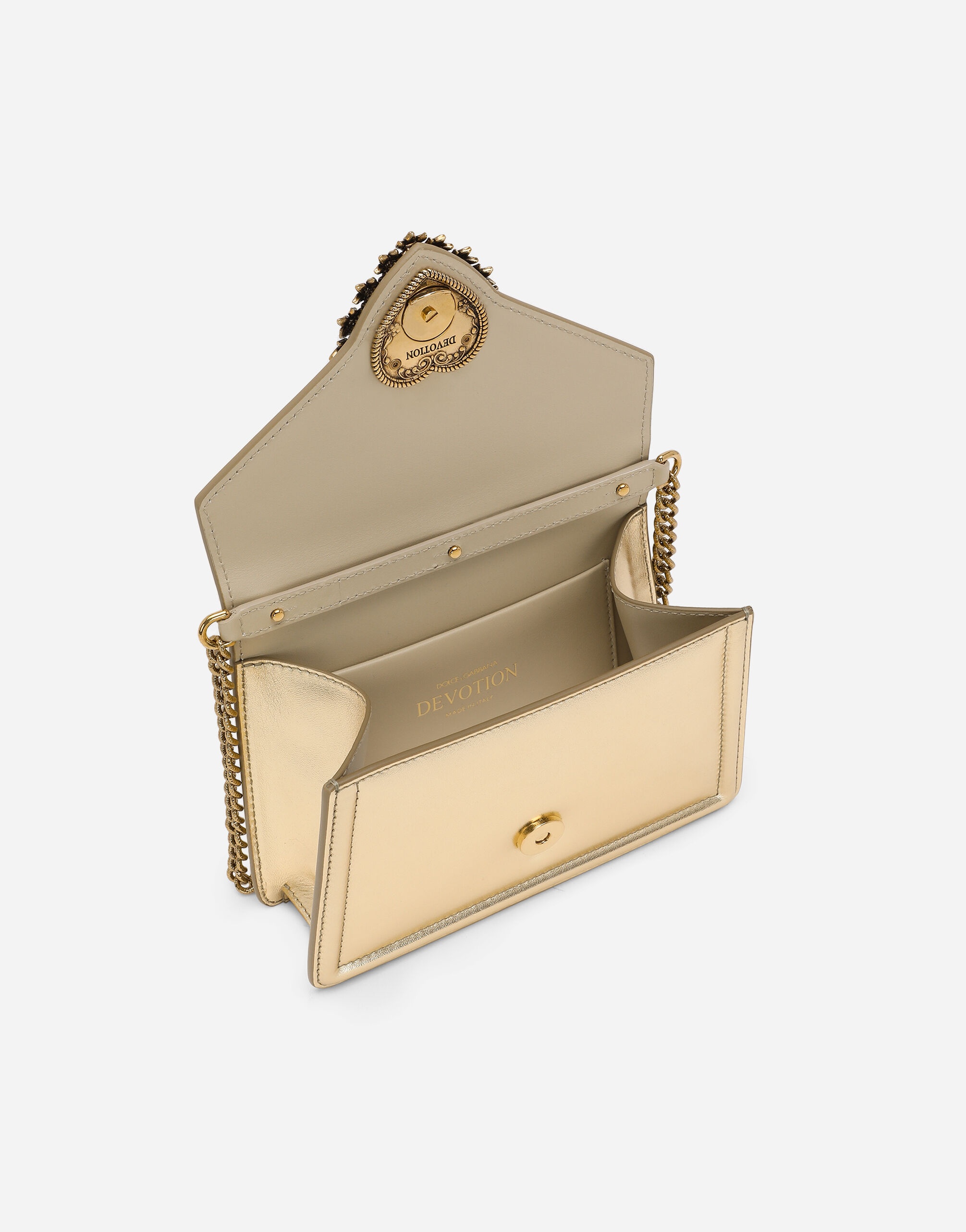 Dolce & Gabbana Small Devotion bag in nappa mordore leather