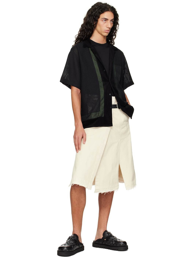 TOGA VIRILIS SSENSE Exclusive Black Eyelet Metal Sabot Slip-on Loafers outlook