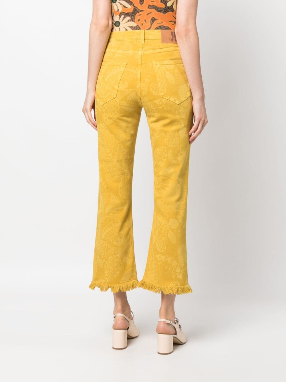 Fancy fringed cropped jeans - 4