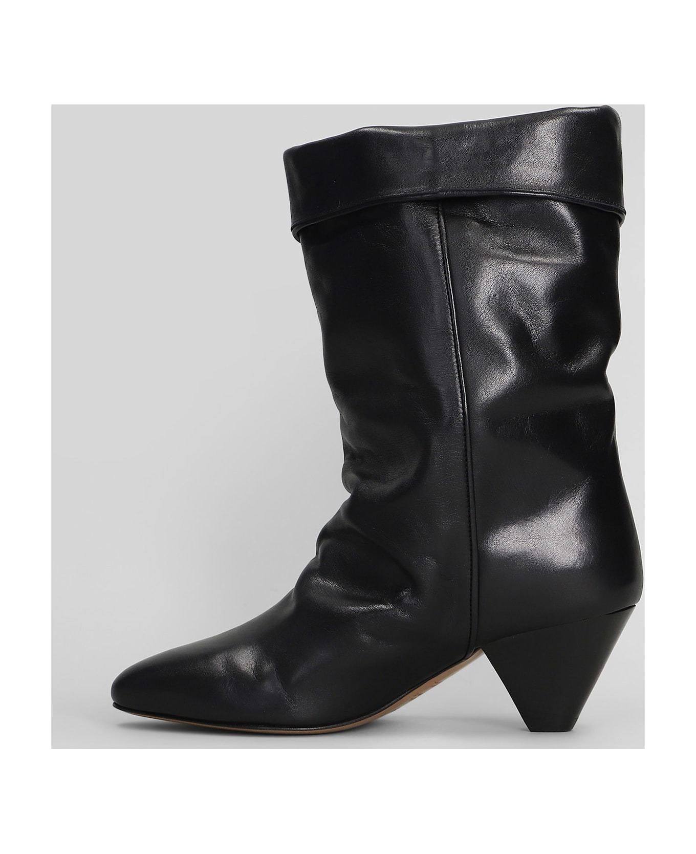 Dalby High Heels Ankle Boots In Black Leather - 3