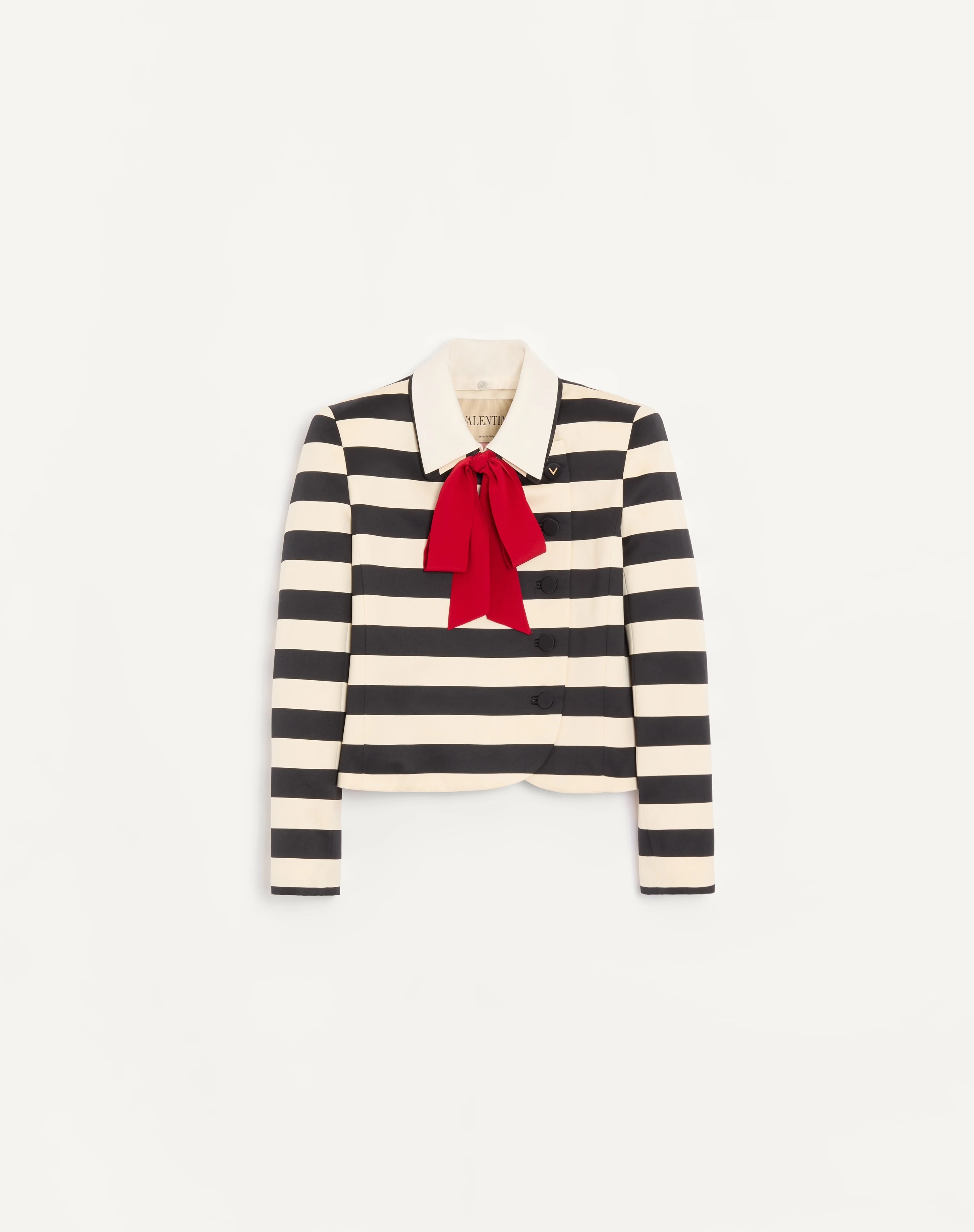 MAXI BARRÉ COTTON SATIN JACKET - 1