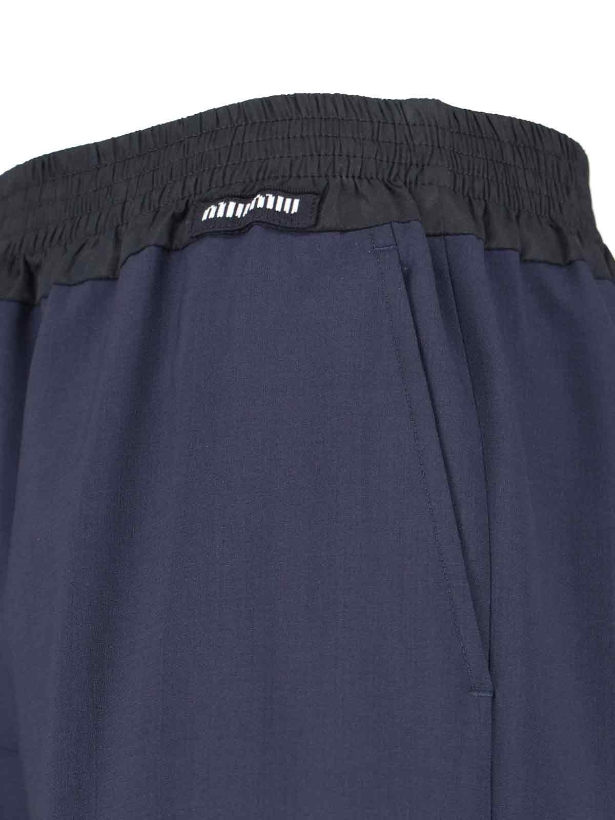 VIRGIN WOOL LOGO PANTS - 4