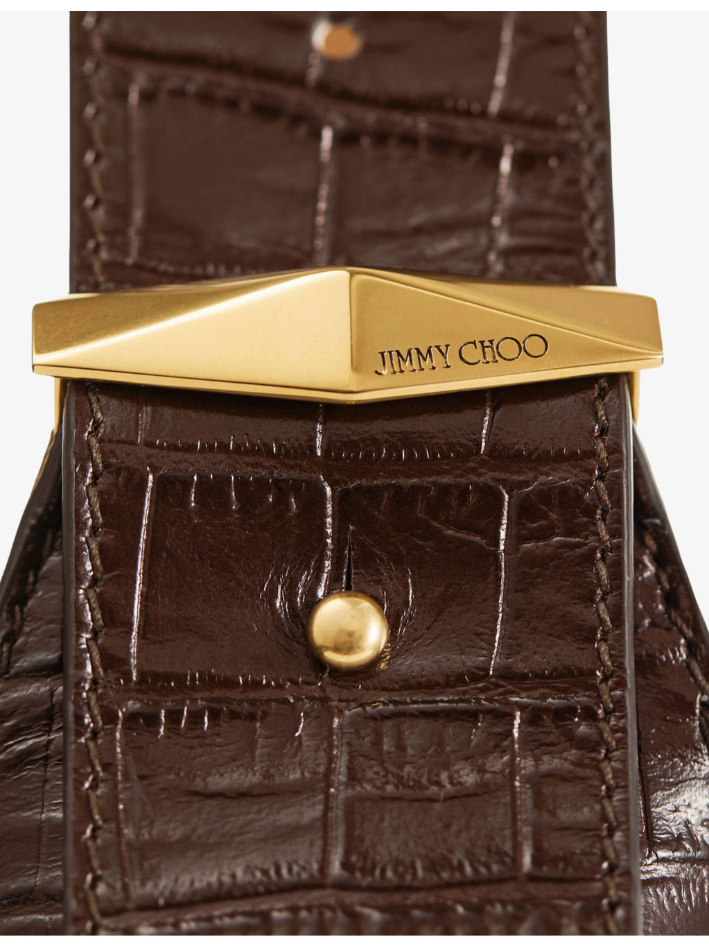 Diamond Hobo Small Crocodile-Embossed Leather Shoulder Bag - 2