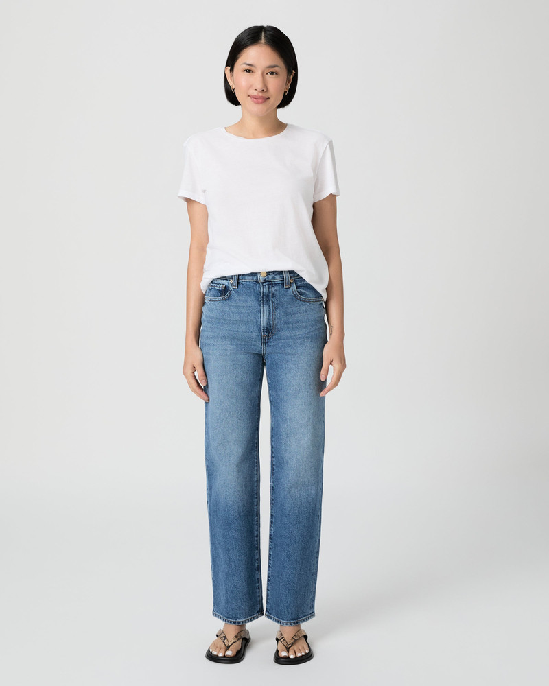 PAIGE Stevie Petite Straight Jean outlook
