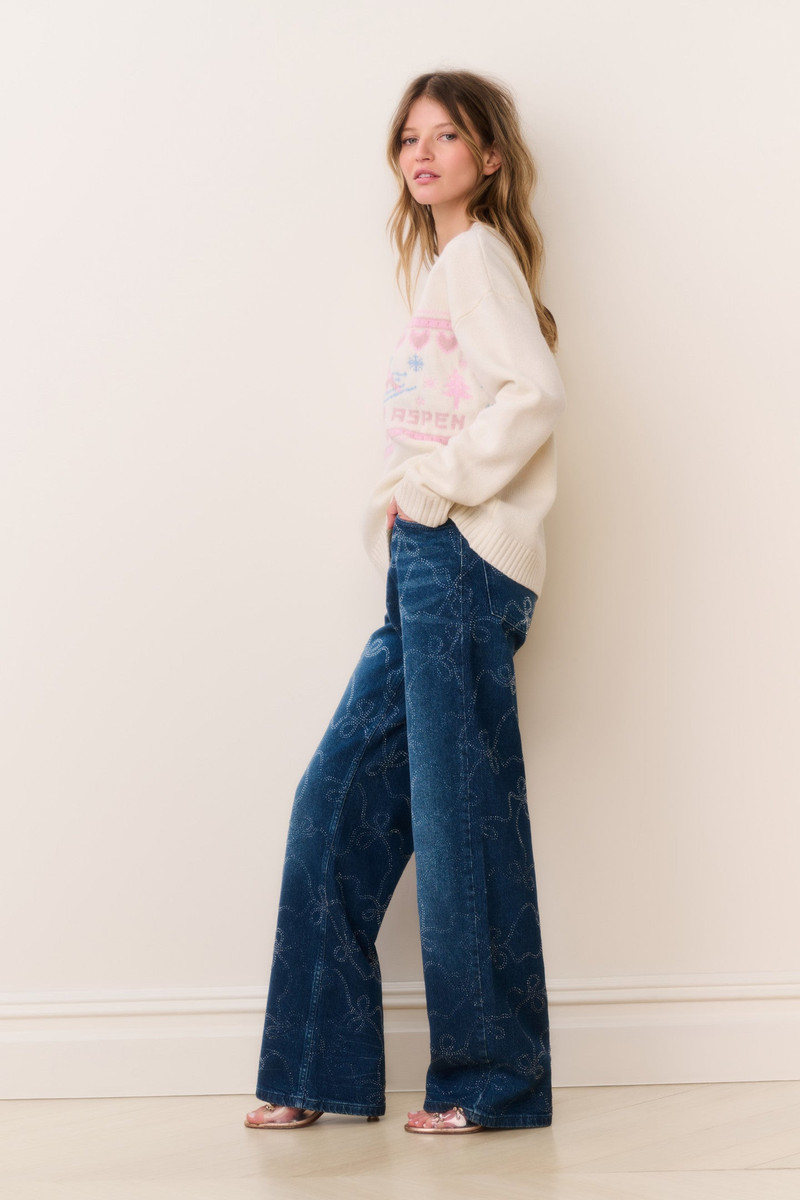 Dessa Crystal Bow Jeans 4