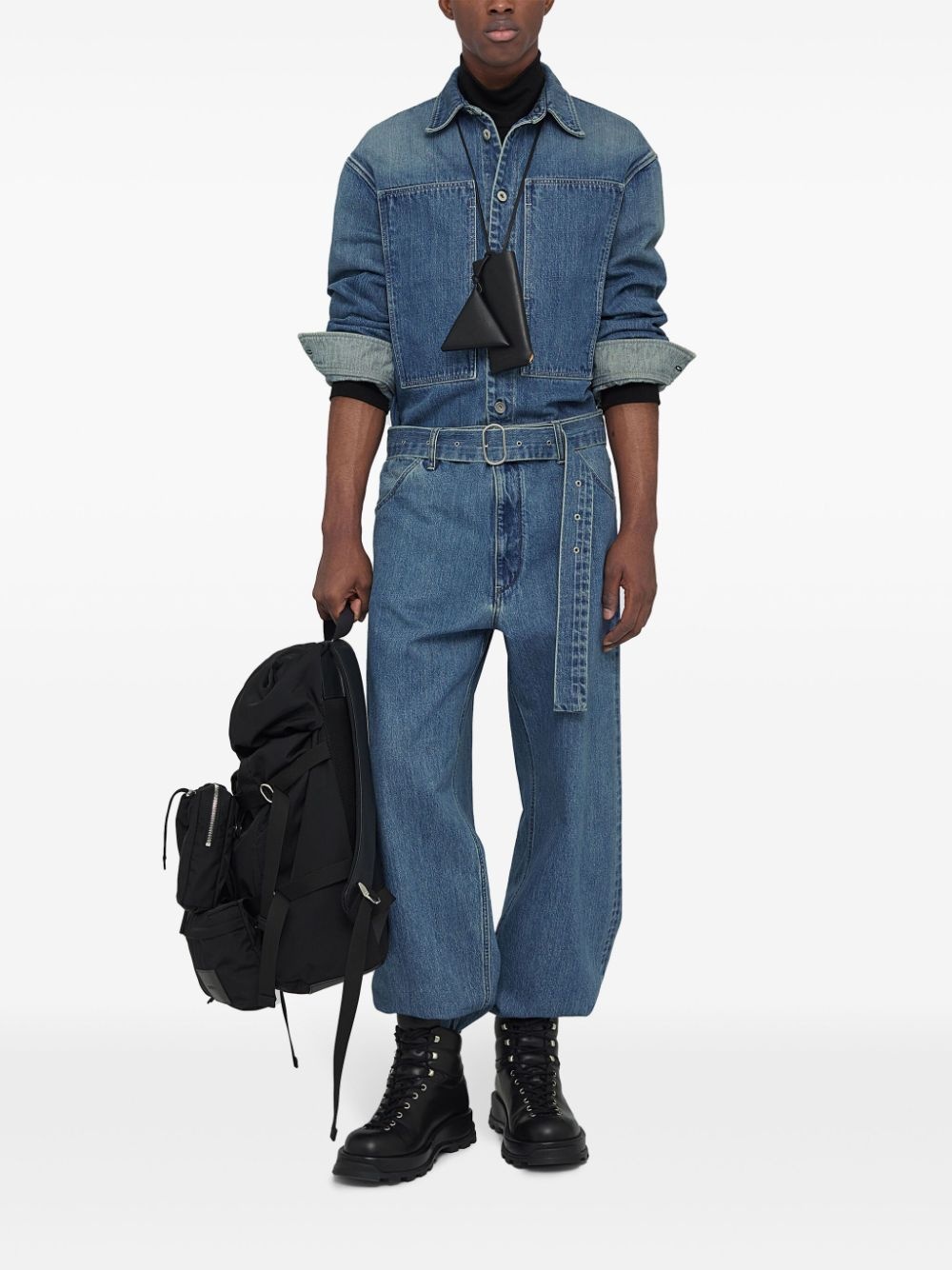 loose-fit belted jeans - 2
