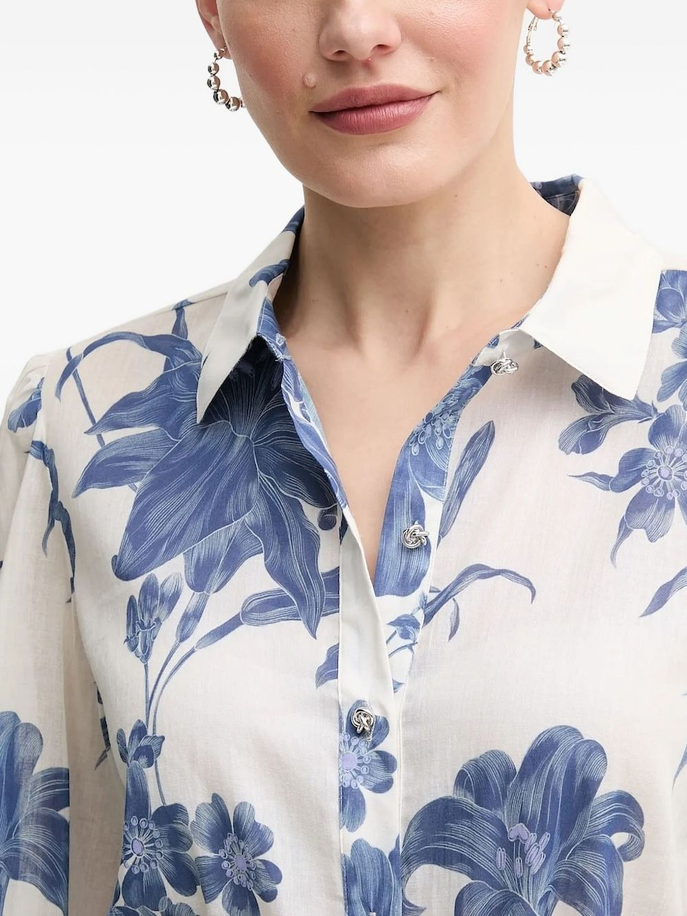 floral-print button-fastening shirt - 4