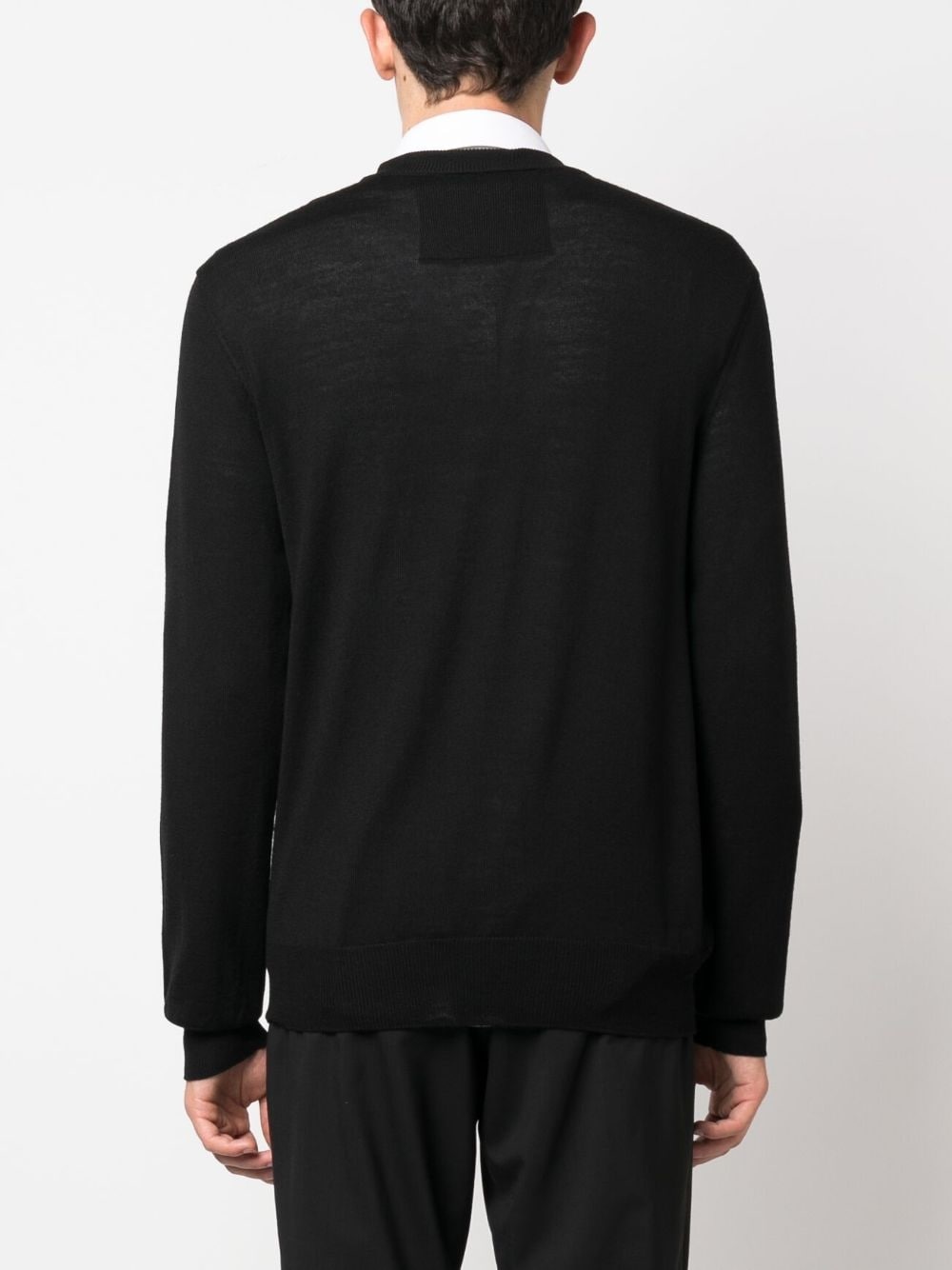 logo intarsia wool jumper - 4