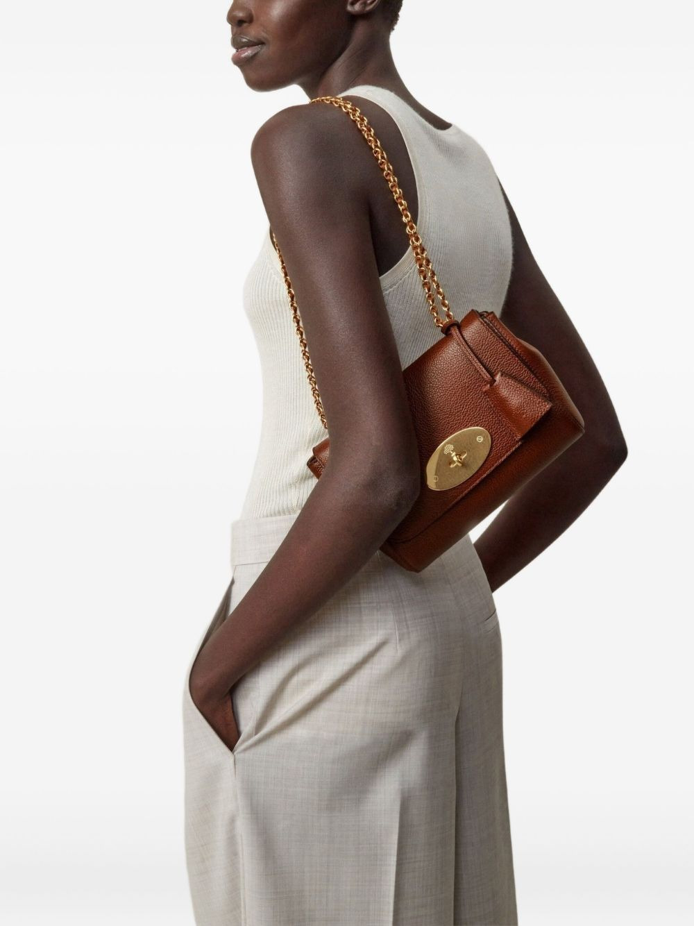 Lily chain-strap leather shoulder bag - 2