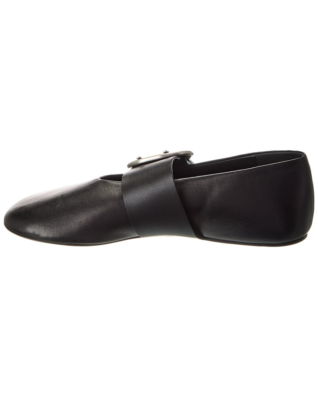 Jil Sander Cannolo Buckle Strap Leather Flat - 2