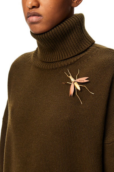 Loewe Brooch in metal and calfskin outlook