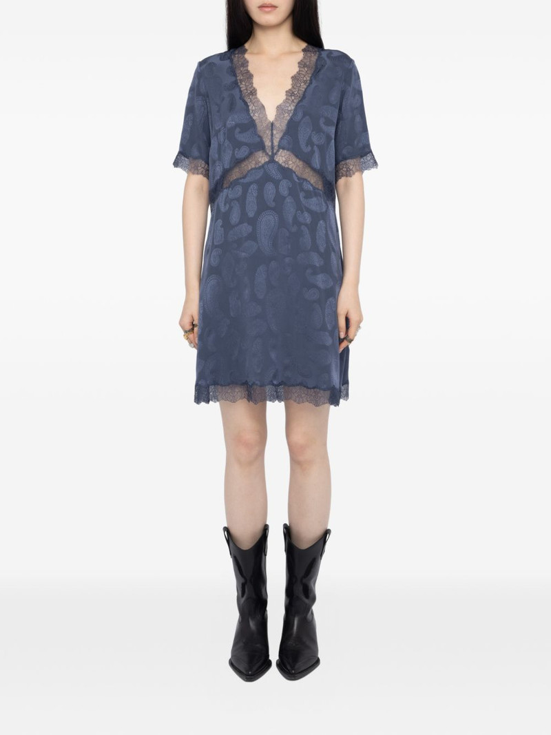Zadig & Voltaire paisley-pattern V-neck dress outlook
