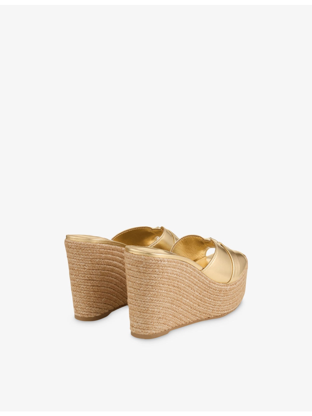 Leda Wedge 100 Metallic Leather Mules - 4