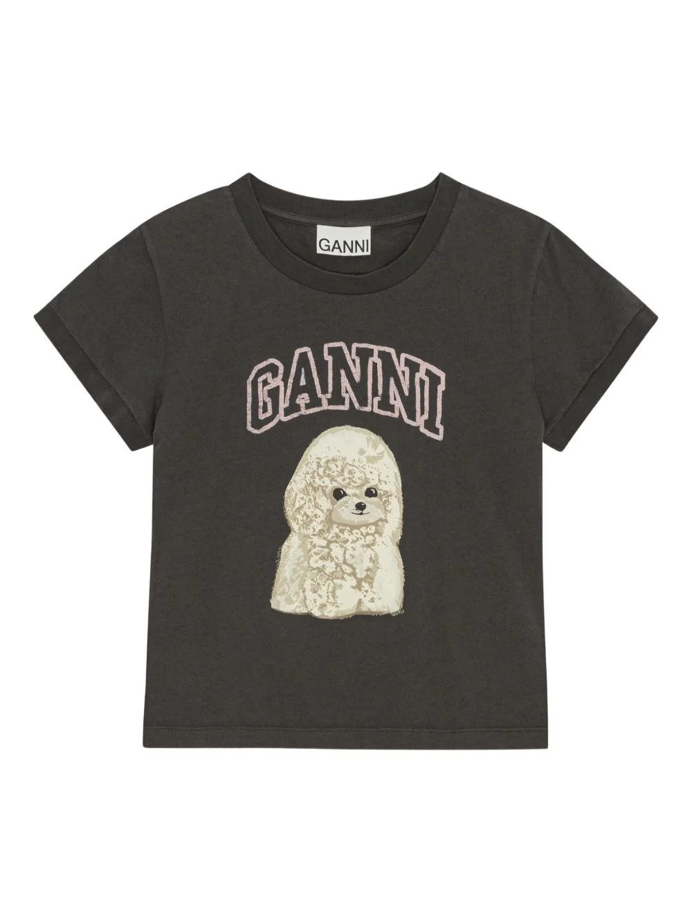 Ganni Women Poodle Organic Cotton T-Shirt - 1