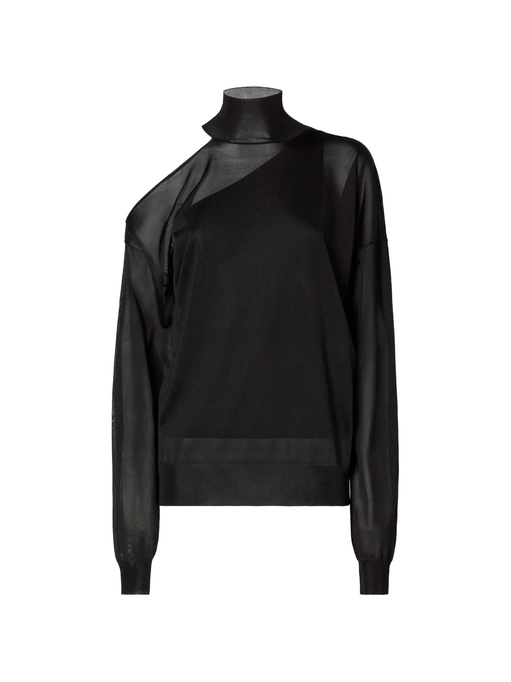 Fendi Black Silk Organza Sweater - 1