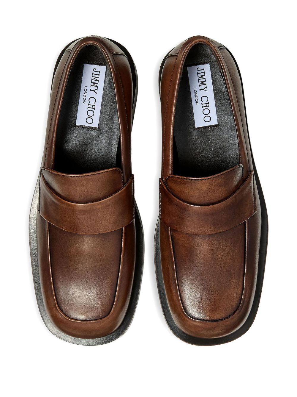 Buff leather loafers - 4