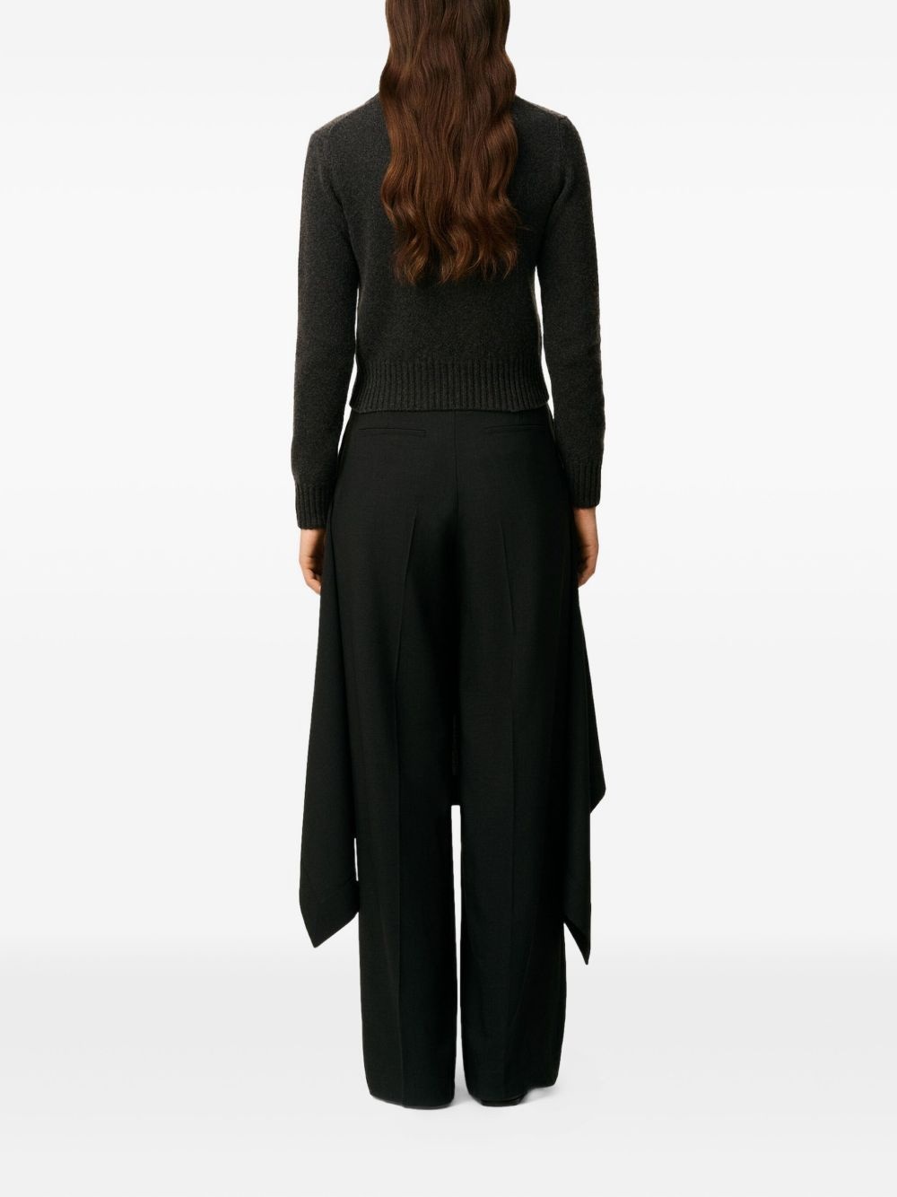 layered wool trousers - 4