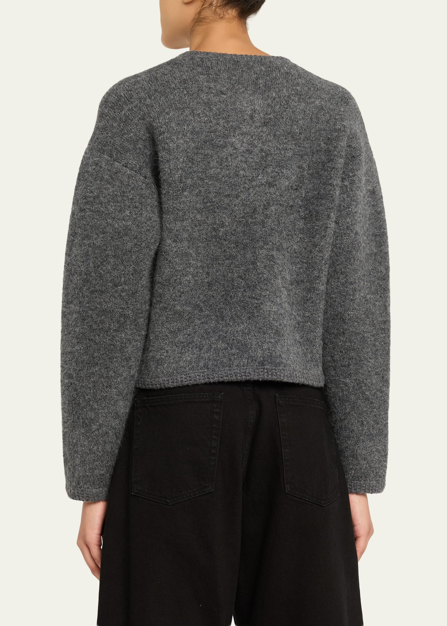 Lofty Crochet Trim Cashmere Cardigan - 3