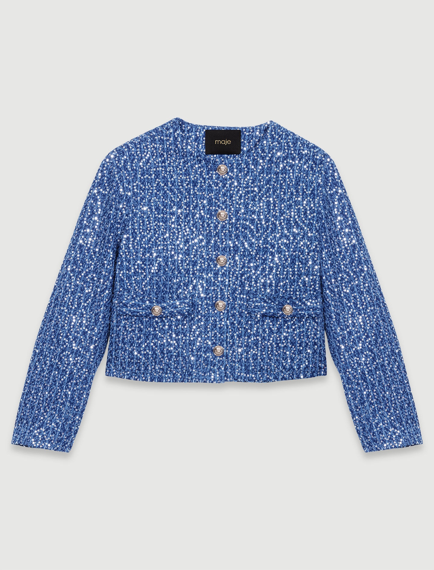 Sequinned tweed jacket - 1