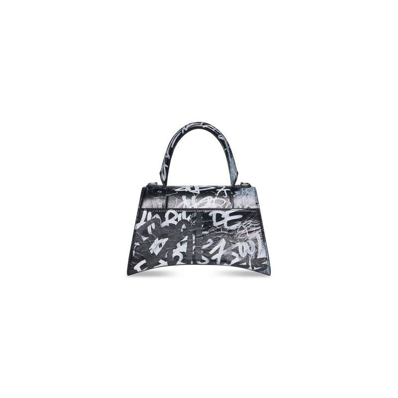Women's Hourglass Small Handbag Graffiti in Black 4