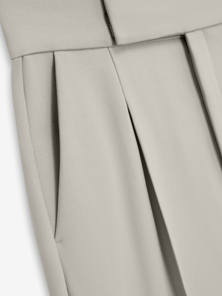 Wool Gabardine Tapered Trouser - 3