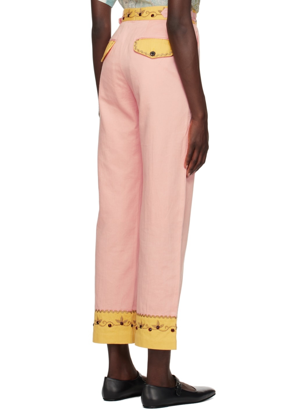 Pink Jeweled Ivy Trousers - 3