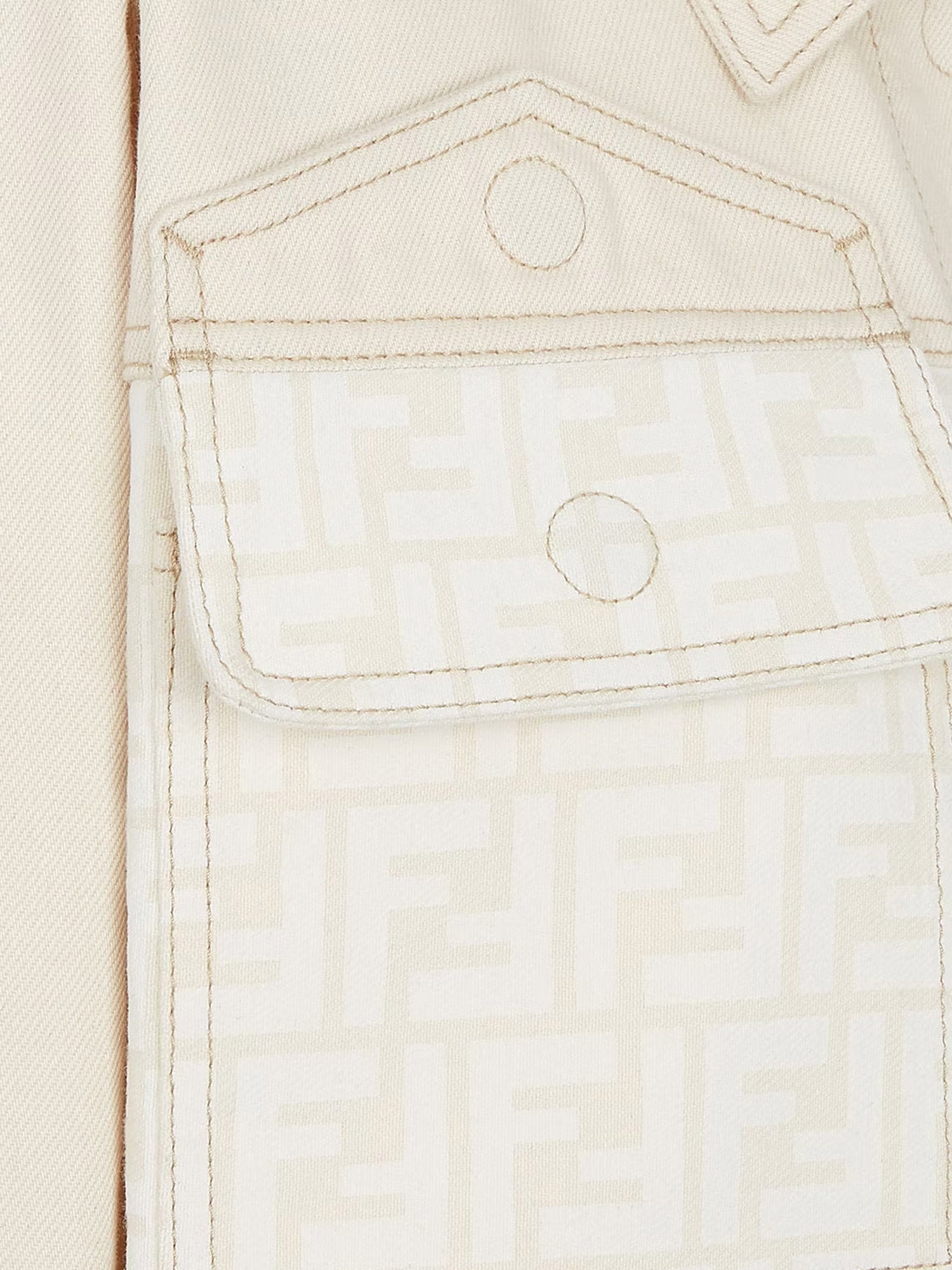 FENDI Ff off white denim jacket | worldclassfashion | REVERSIBLE