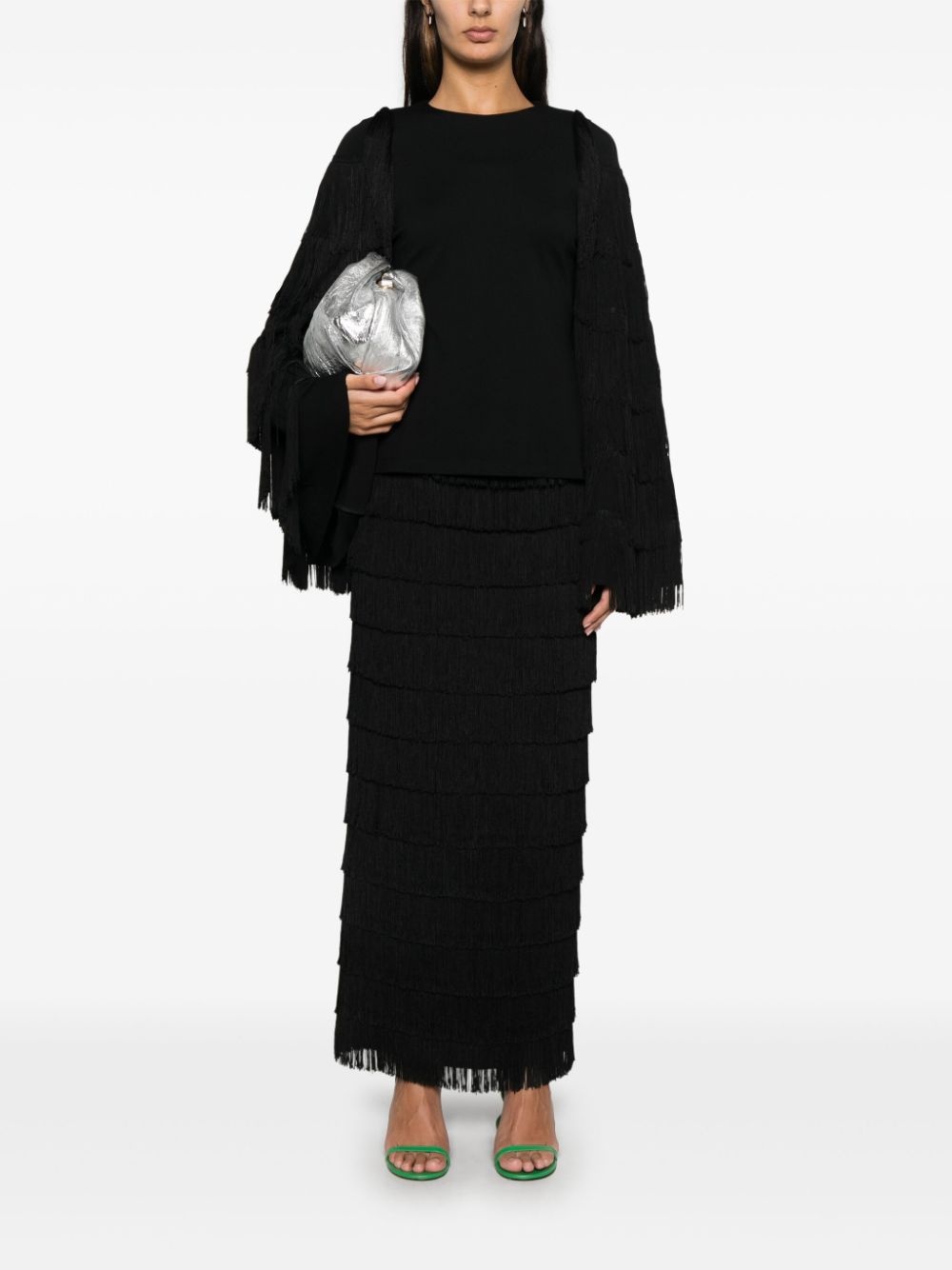fringed maxi skirt - 2
