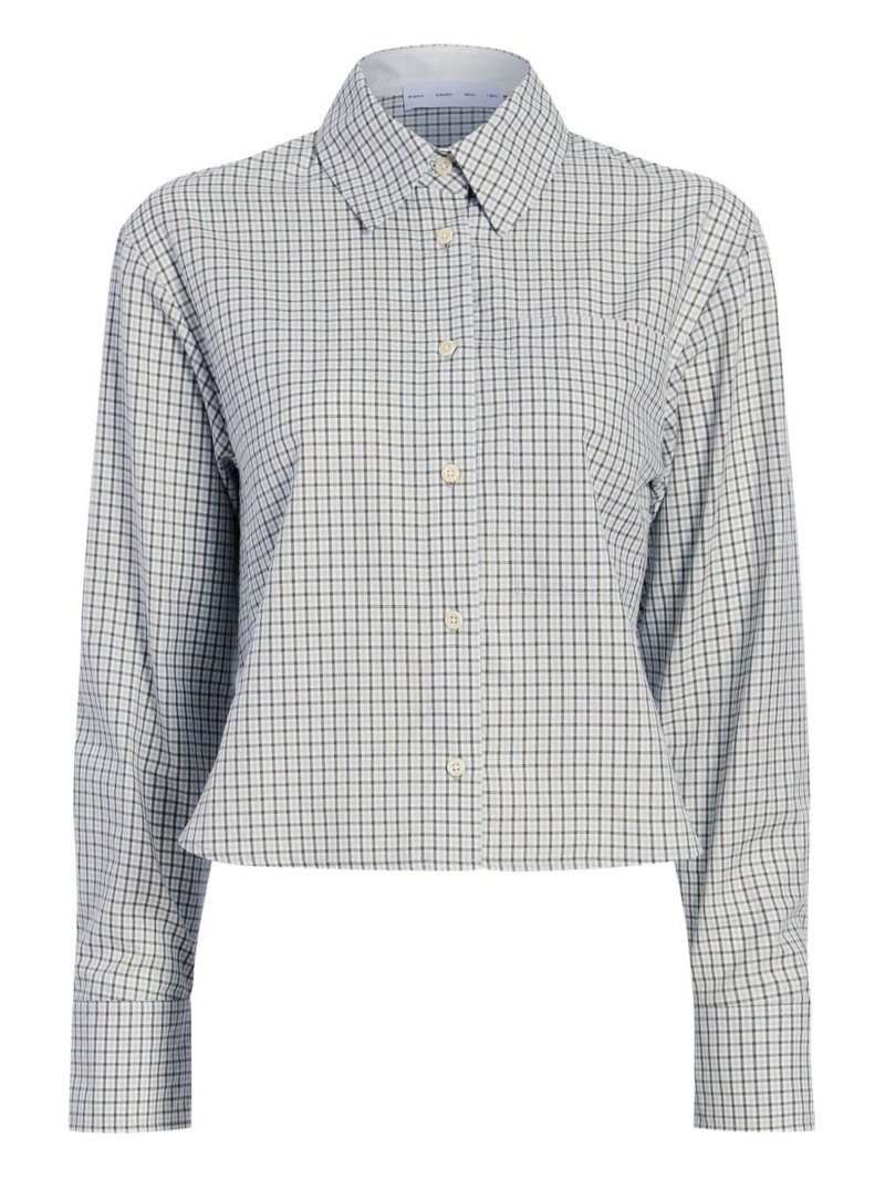 Olive check shirt 1