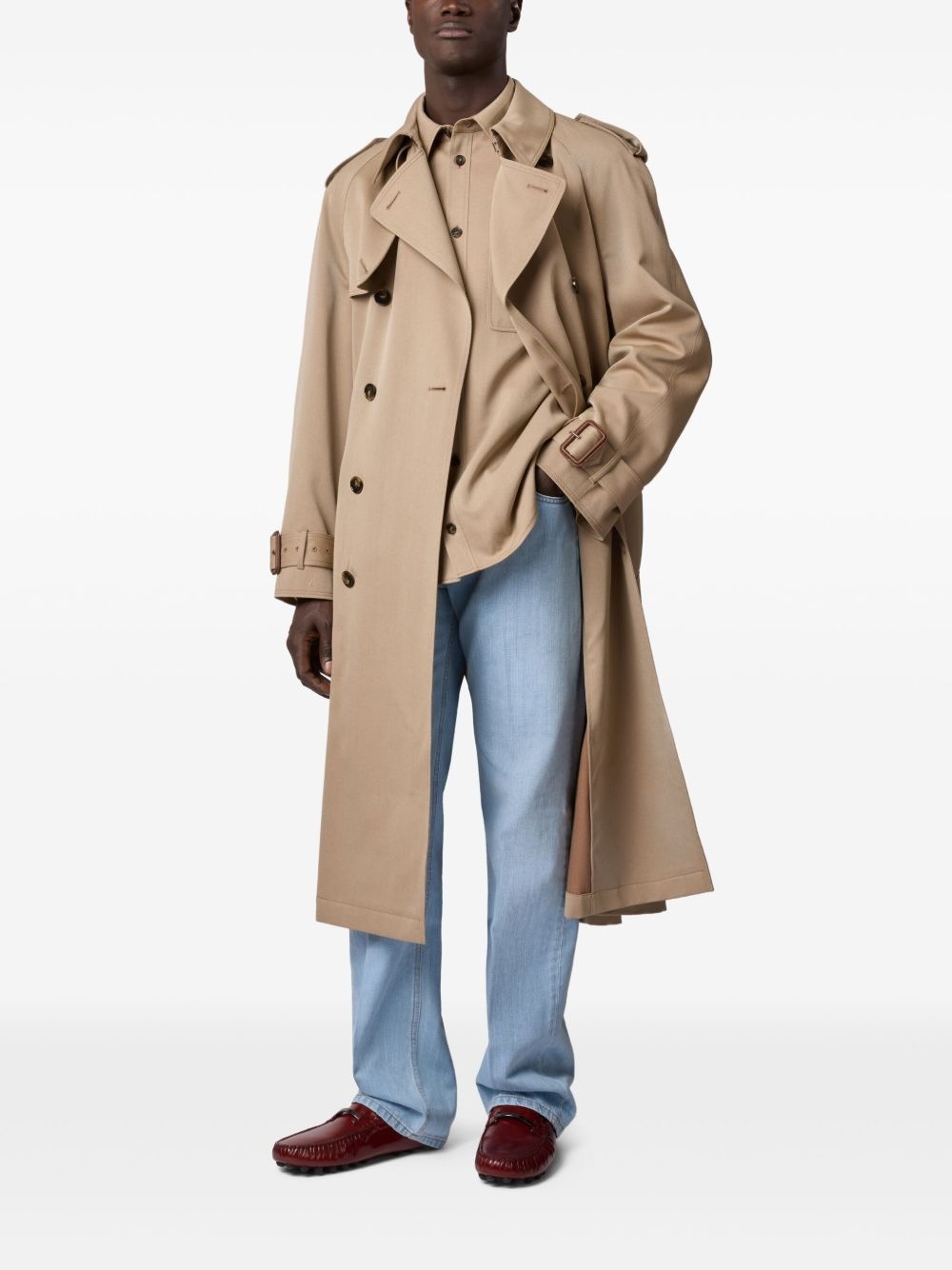 double-breasted trench coat - 2