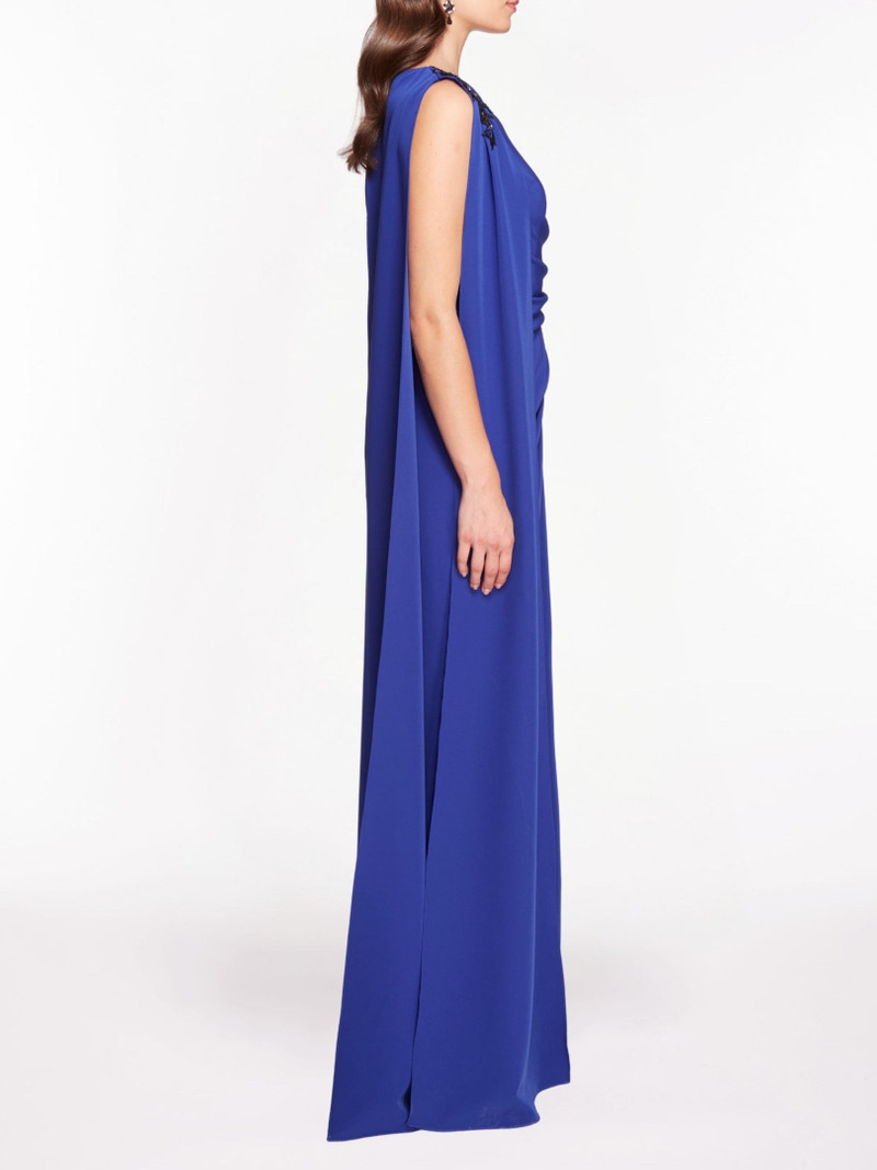 SLEEVELESS DRAPED EVENING GOWN 4
