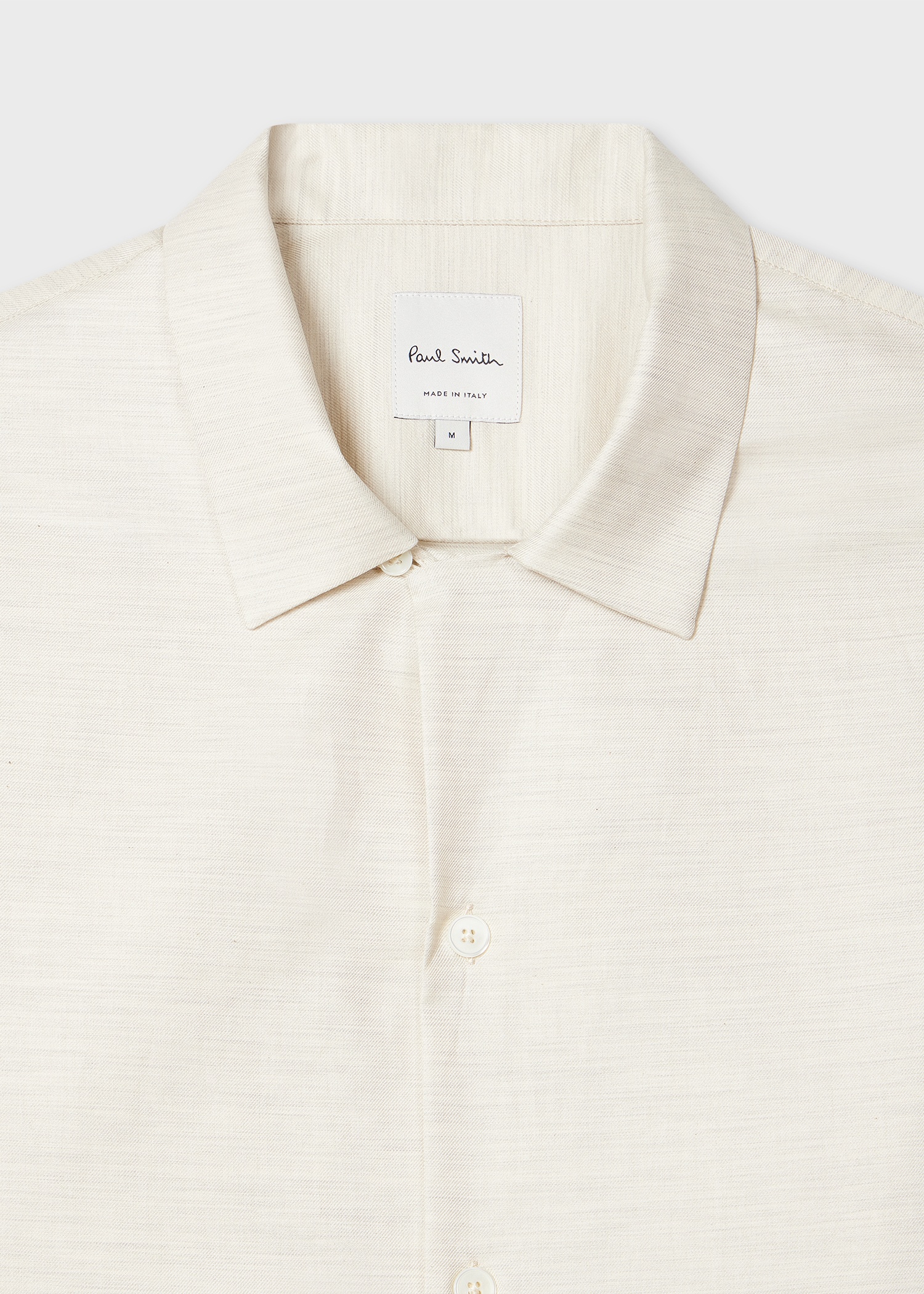 Cream Brushed Cotton-Twill Short-Sleeve Shirt - 6