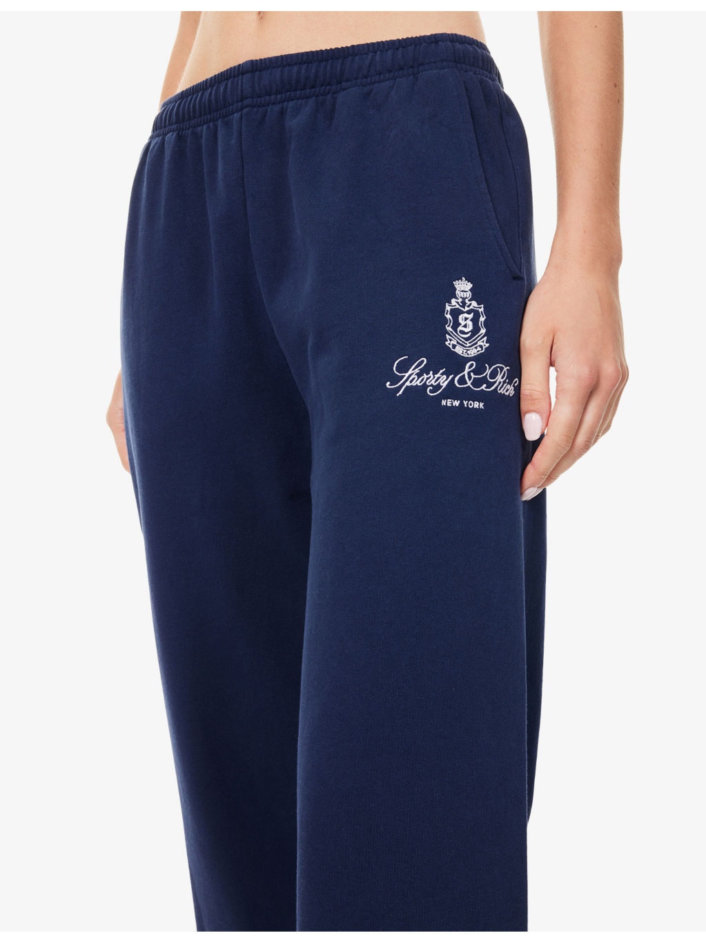 Vendome Embroidered Cotton-Jersey Jogging Bottoms - 5