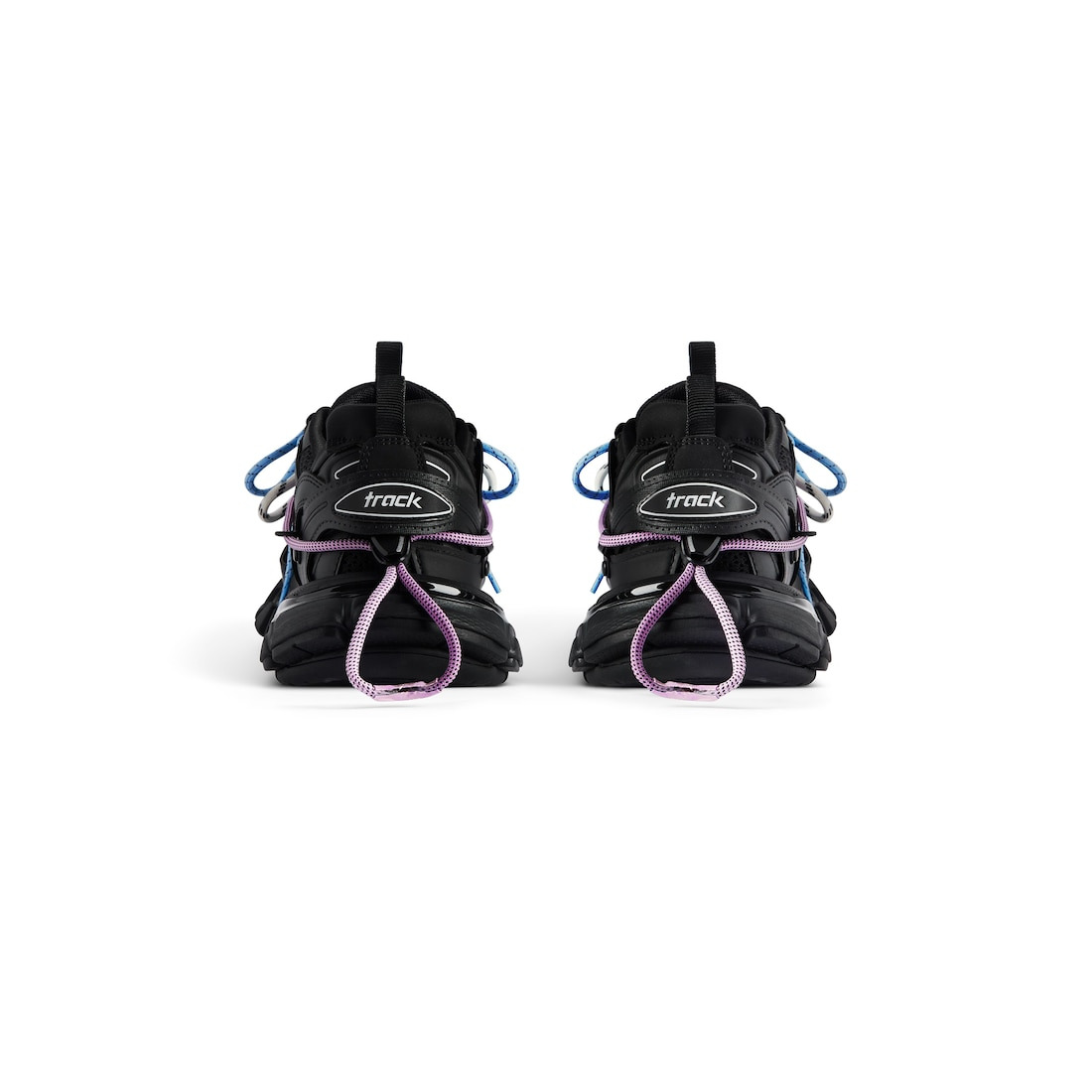 Women's Track Trail Laces Sneaker in Black/pink/blue/beige - 5